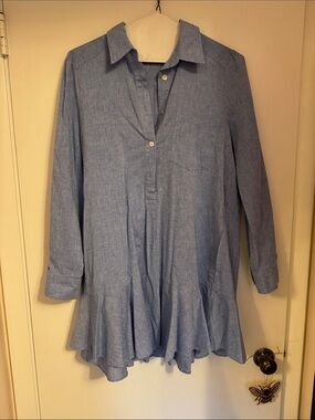 Tuckernuck chambray Callahan linen cotton shirt dress